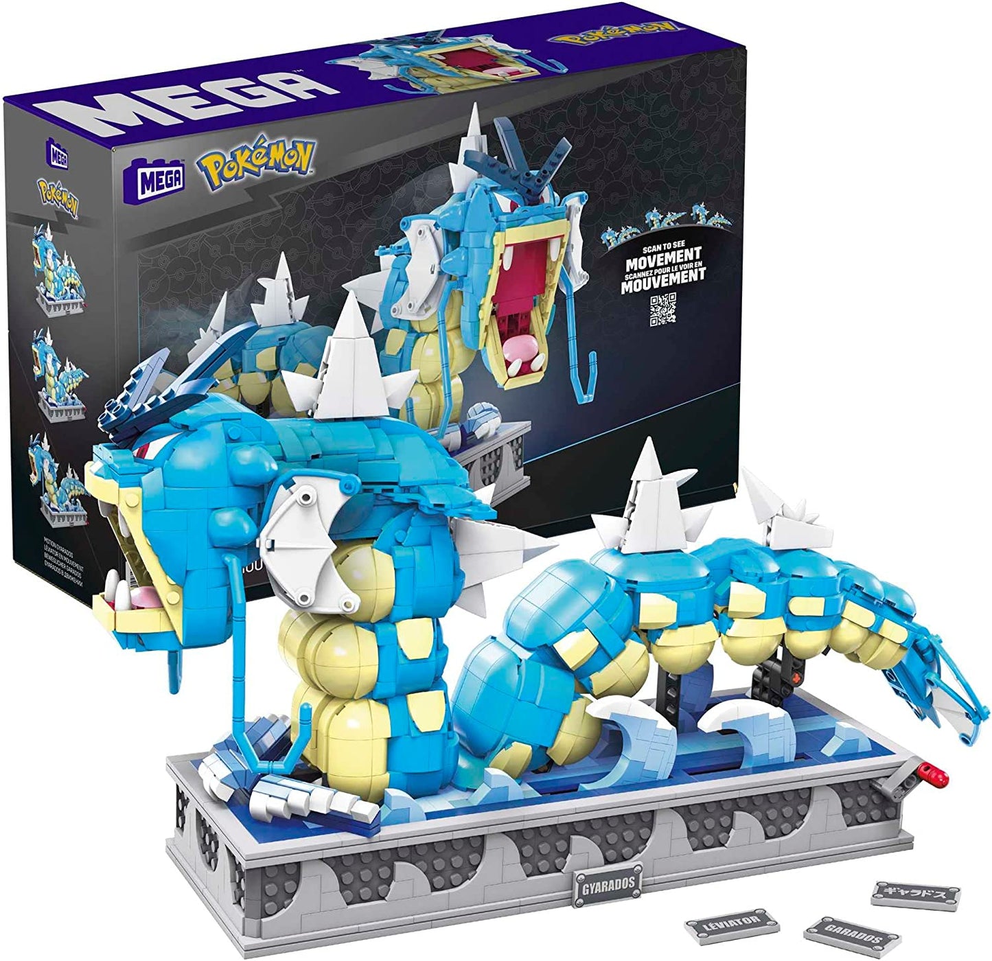🐉Figura Mattel Mega Construx Motion Pokemon Gyarados 2186 Pcs