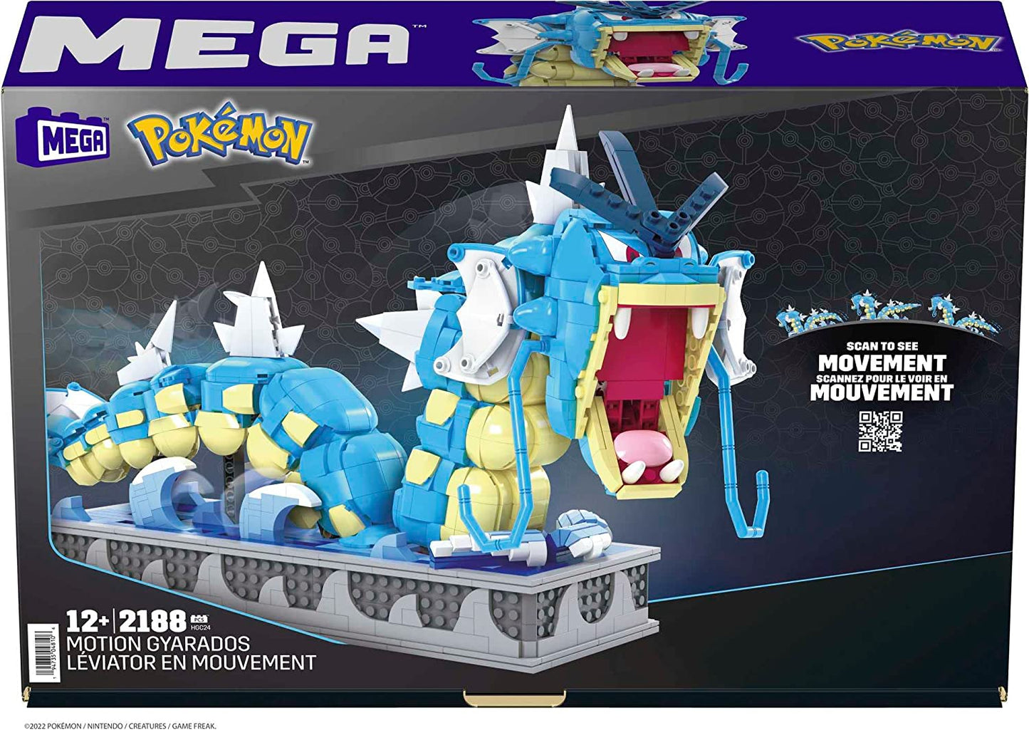 🐉Figura Mattel Mega Construx Motion Pokemon Gyarados 2186 Pcs