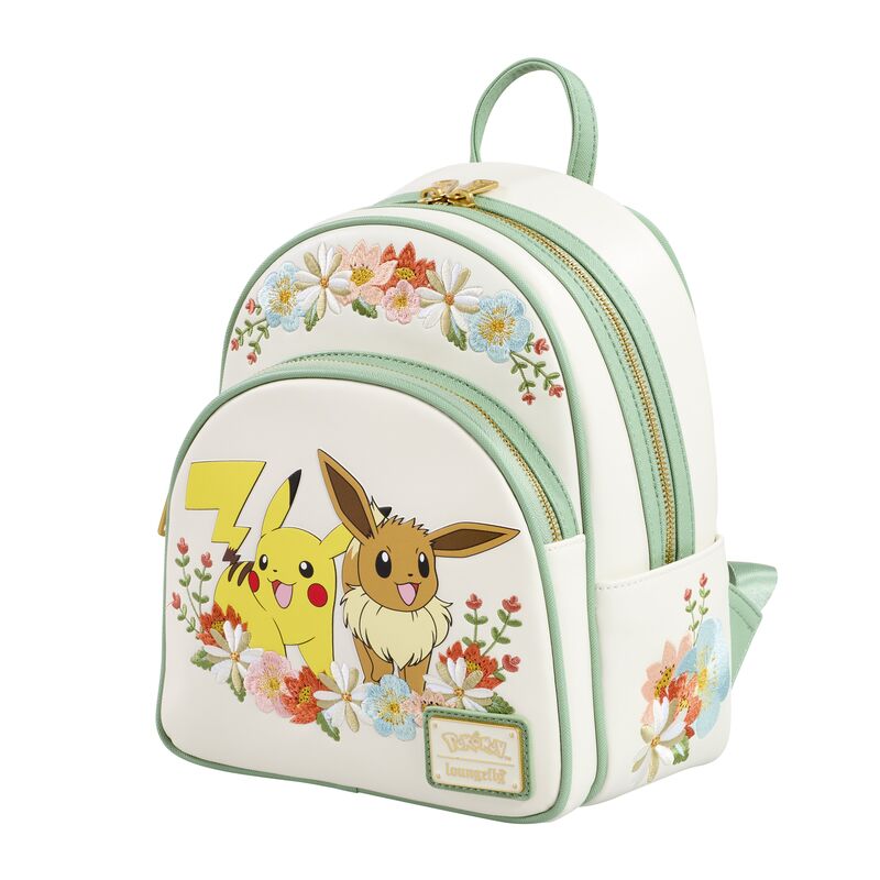 🌸⚡Mini Mochila Pikachu & Eevee Floral Loungefly – ¡Últimas Unidades!