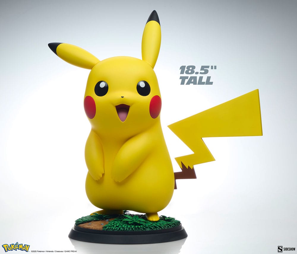 ⚡Figura Pikachu Pokémon Tamaño Real Sideshow 47cm