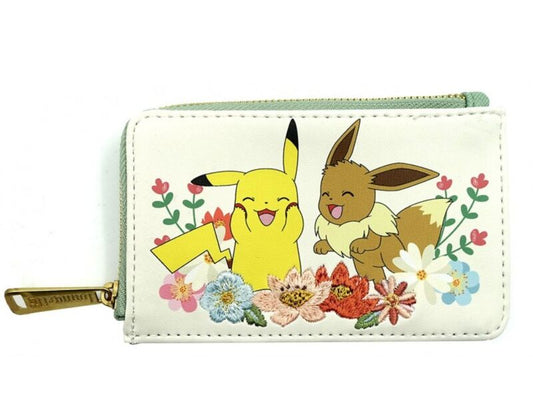 ⚡🌸 Tarjetero Pikachu & Eevee Floral Loungefly